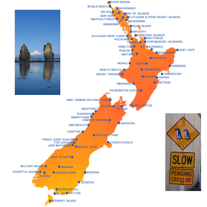 Neuseeland Karte